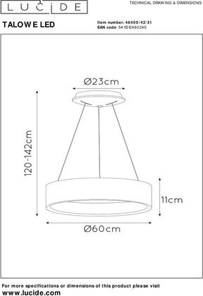Lucide Talowe Hanglamp