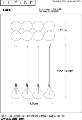 Lucide Tears Hanglamp