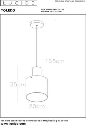 Lucide Toledo Hanglamp
