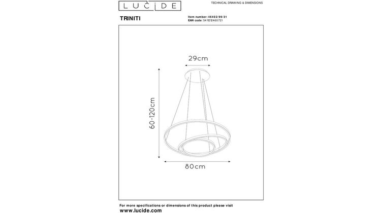 Lucide Triniti Hanglamp