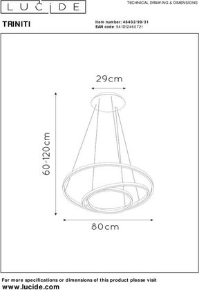 Lucide Triniti Hanglamp