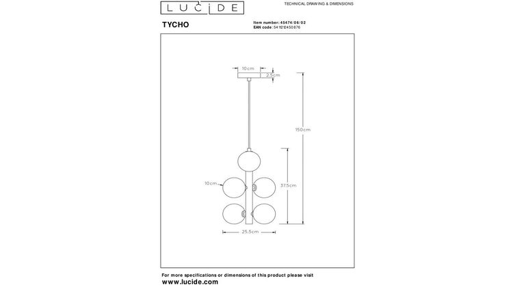 Lucide Tycho Hanglamp