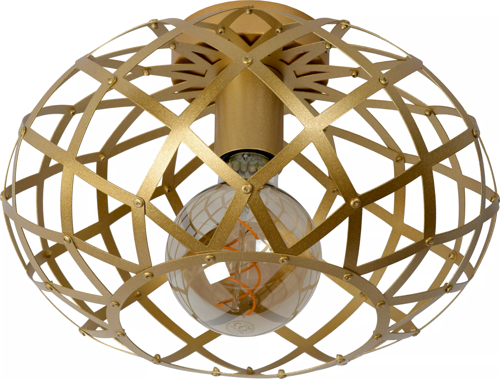 Lucide Wolfram Goud Plafondlamp