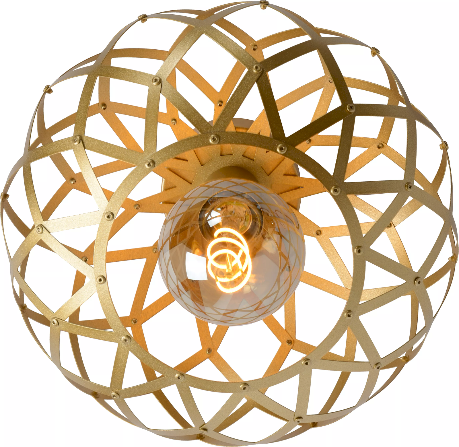 Lucide Wolfram Goud Plafondlamp