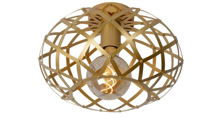 Lucide Wolfram Goud Plafondlamp