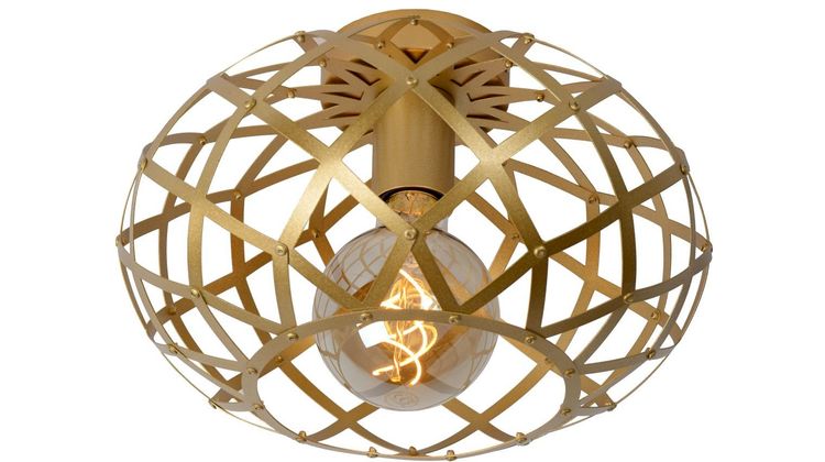 Lucide Wolfram Goud Plafondlamp
