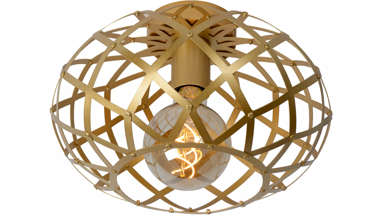 Lucide Wolfram Goud Plafondlamp