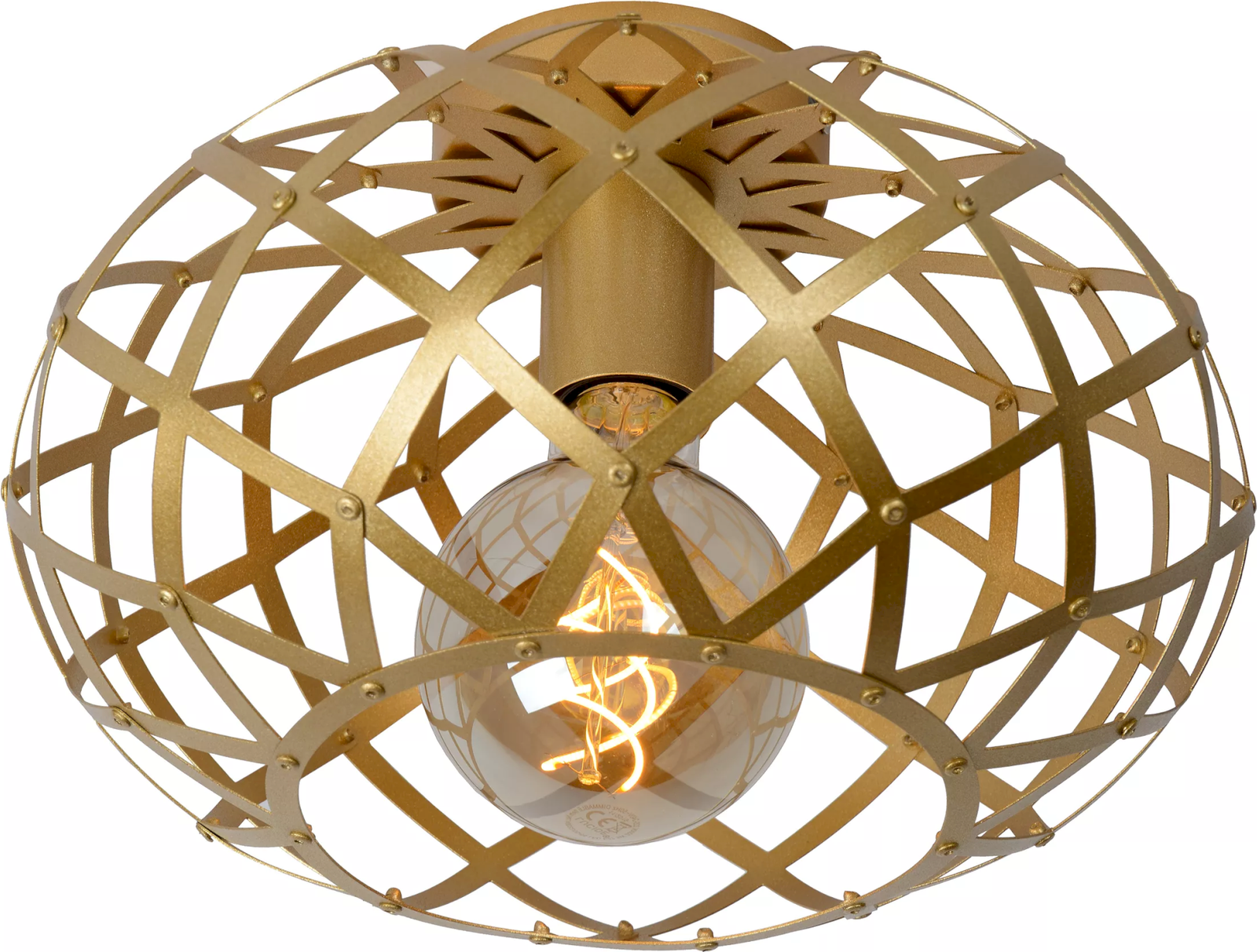 Lucide Wolfram Goud Plafondlamp