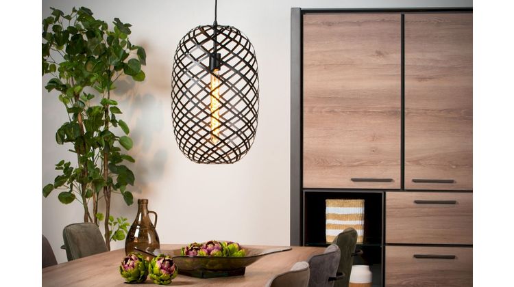 Lucide Wolfram Zwart Hanglamp