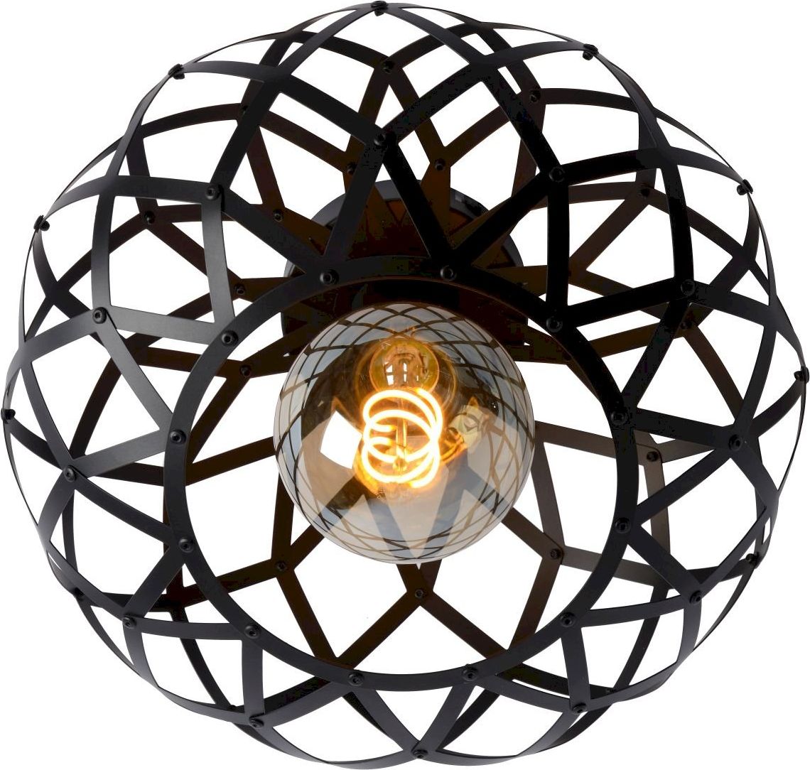 Lucide Wolfram Zwart Plafondlamp