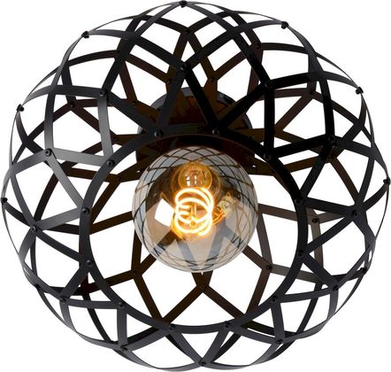 Lucide Wolfram Zwart Plafondlamp