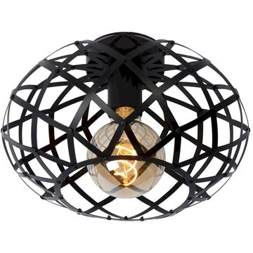 Lucide Wolfram Zwart Plafondlamp