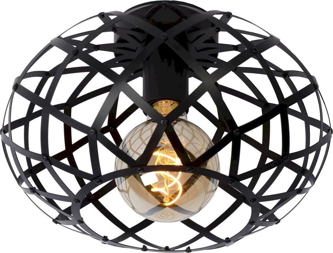 Lucide Wolfram Zwart Plafondlamp