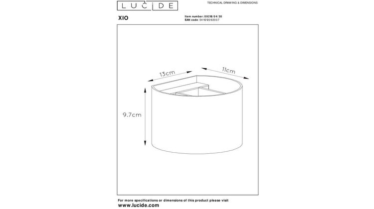 Lucide Xio Wandlamp