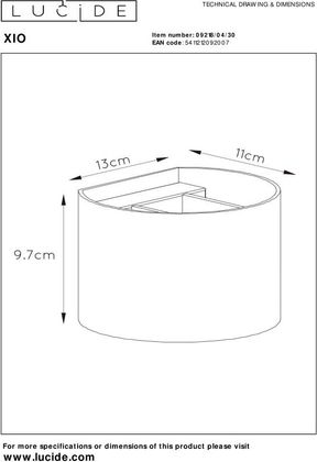 Lucide Xio Wandlamp