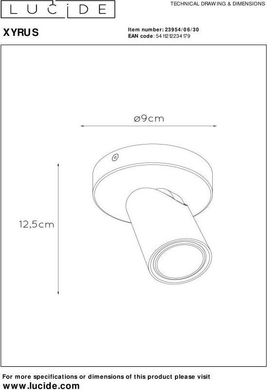 Lucide Xryus Plafondlamp