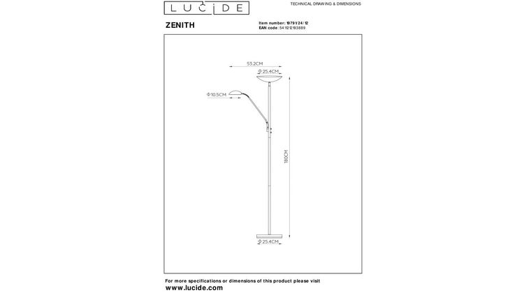 Lucide Zenith Vloerlamp