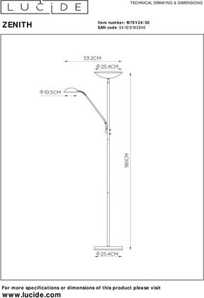 Lucide Zenith Vloerlamp