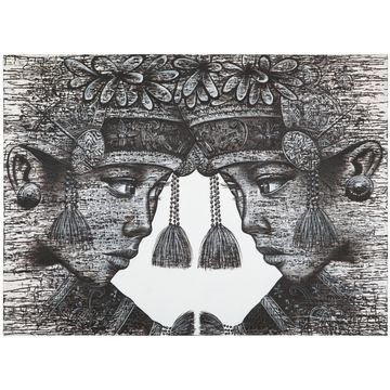 null Balinese Twins Wanddecoratie