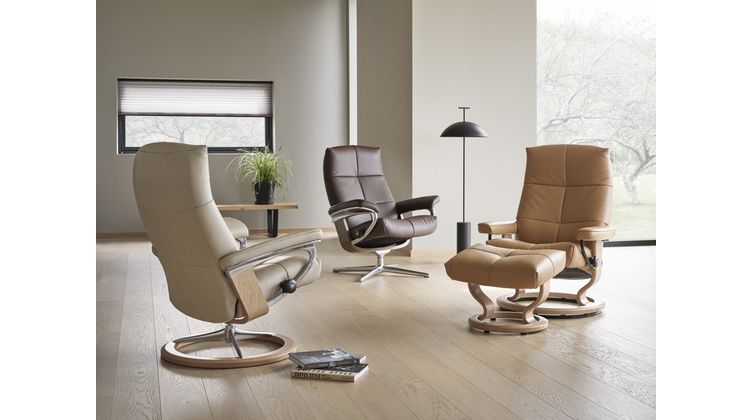 Stressless David Relaxfauteuil + Hocker