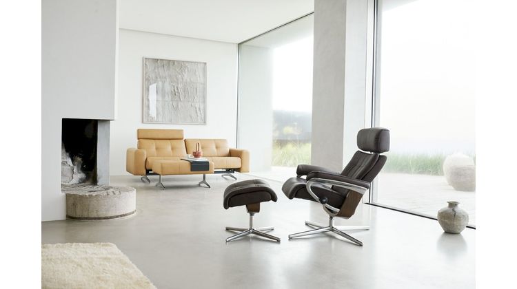Stressless Erik L Relaxfauteuil + Hocker