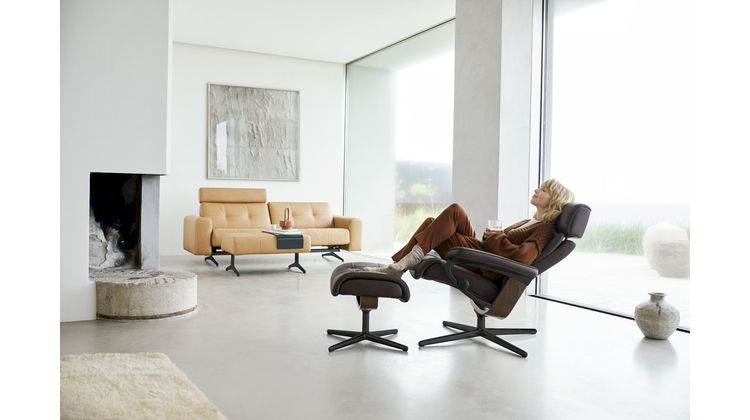Stressless Erik M Relaxfauteuil + Hocker