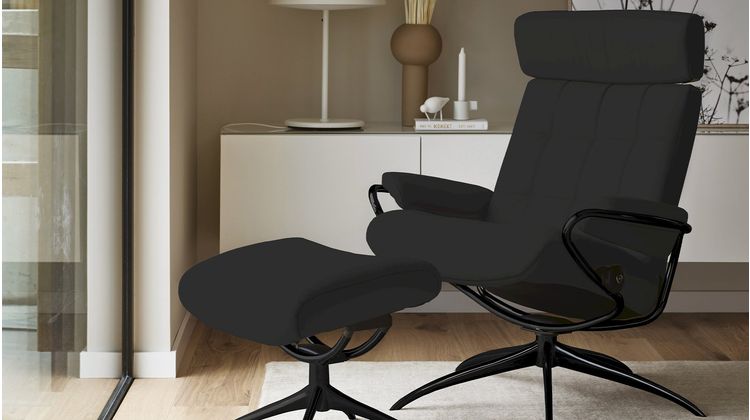 Stressless London Low Back + hocker Relaxfauteuil