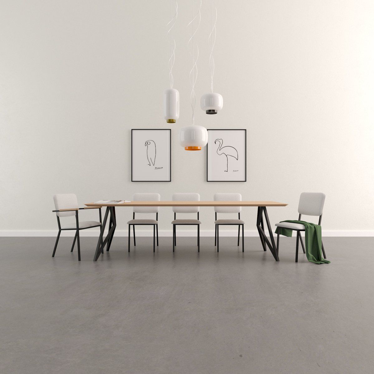 Studio HENK Butterfly Black Eettafel