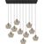 Trendhopper Rolf 10-lichts Hanglamp Antique Brons