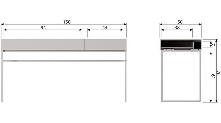 vtwonen Basic Bureautafel