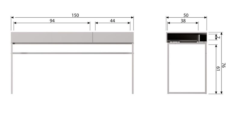 vtwonen Basic Bureautafel