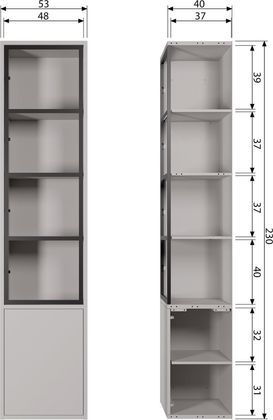 vtwonen Basic Vitrinekast