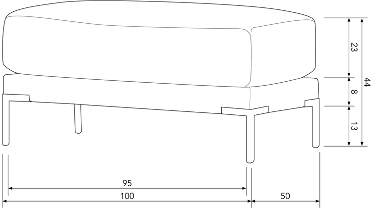 vtwonen Couple 50 Poef