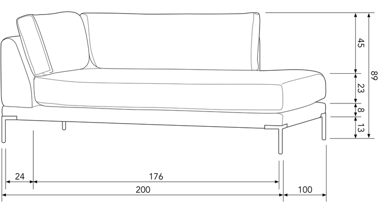 vtwonen Couple Lounge Rechts Elementenbank