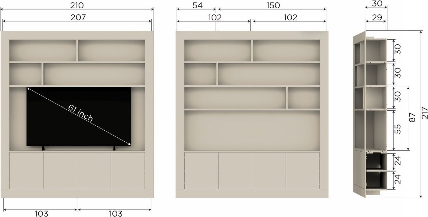 vtwonen Wallcover Vakkenkast