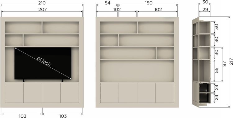 vtwonen Wallcover Vakkenkast