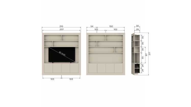 vtwonen Wallcover Vakkenkast