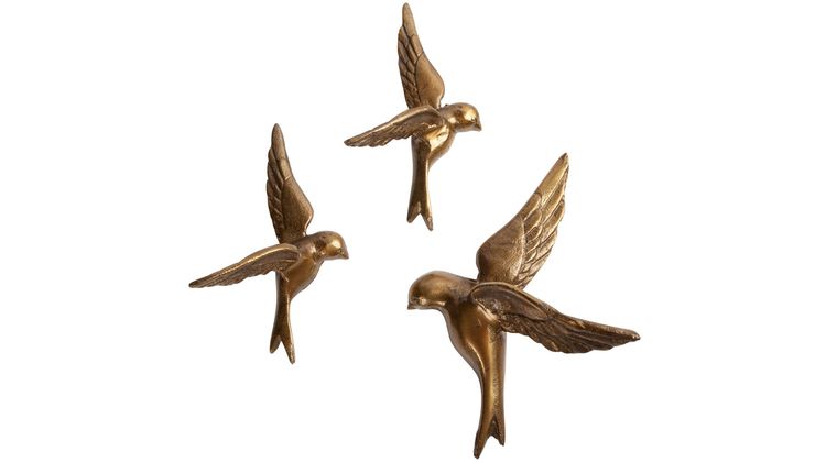 WOOOD Avaler Too Vogels set van 3 Wanddecoratie