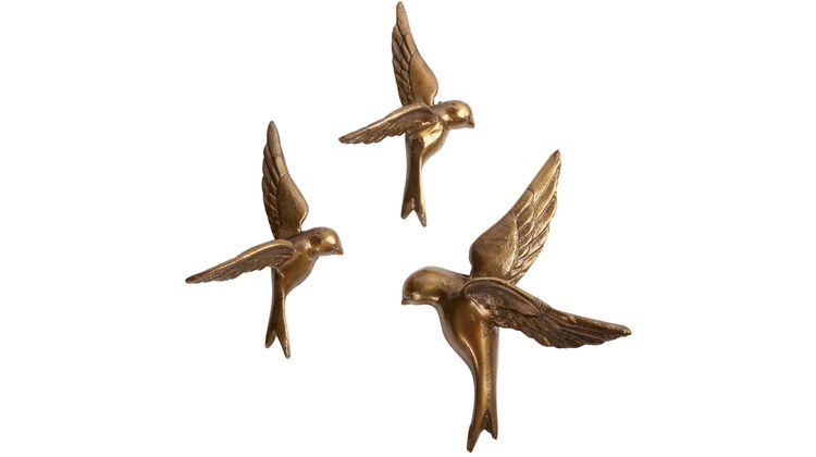 WOOOD Avaler Too Vogels set van 3 Wanddecoratie