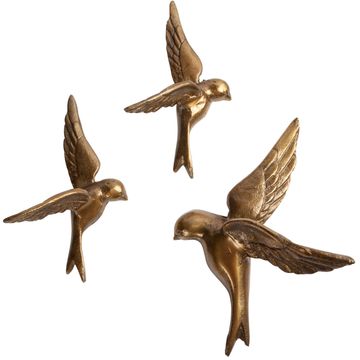 WOOOD Avaler Too Vogels set van 3 Wanddecoratie