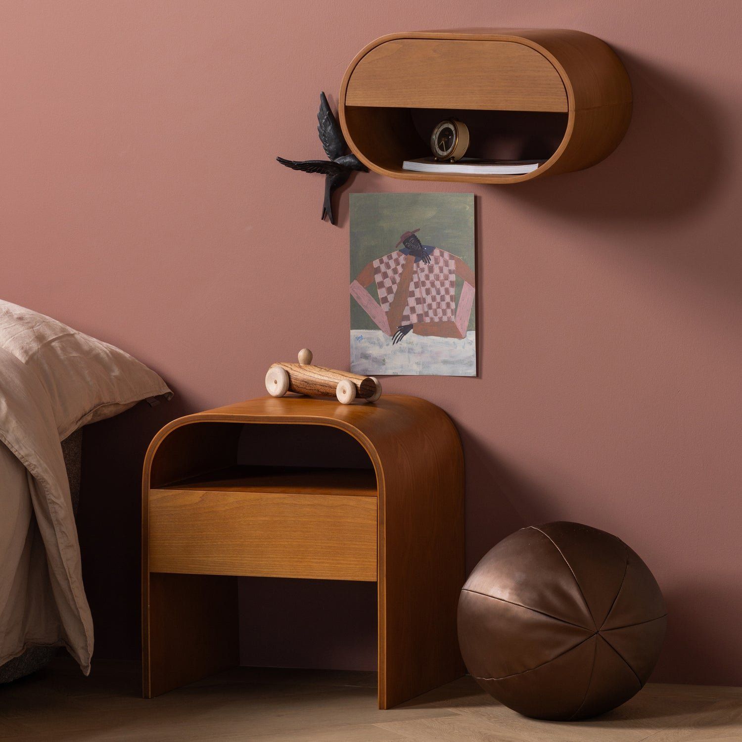 WOOOD Avaler Vogels Set van 4 Wanddecoratie