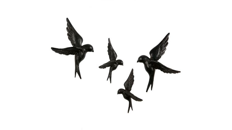WOOOD Avaler Vogels Set van 4 Wanddecoratie