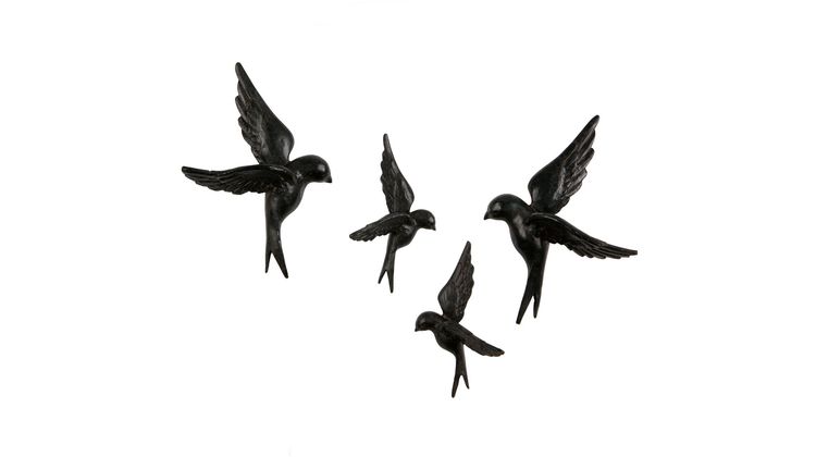 WOOOD Avaler Vogels Set van 4 Wanddecoratie