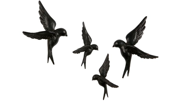 WOOOD Avaler Vogels Set van 4 Wanddecoratie