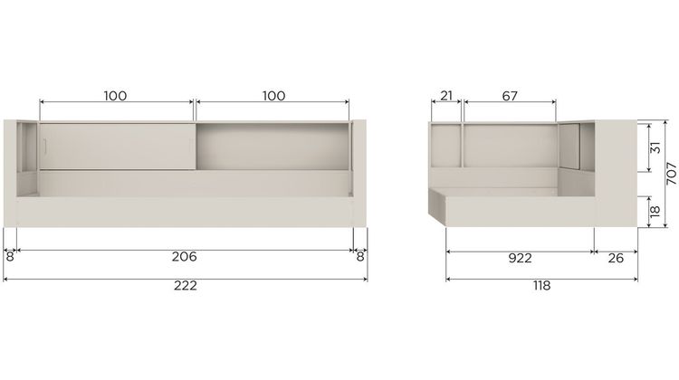 WOOOD Carter Hoek Bed