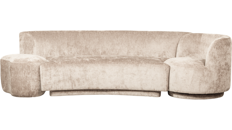 WOOOD Combi-Popular Fauteuil + Poef Elementenbank