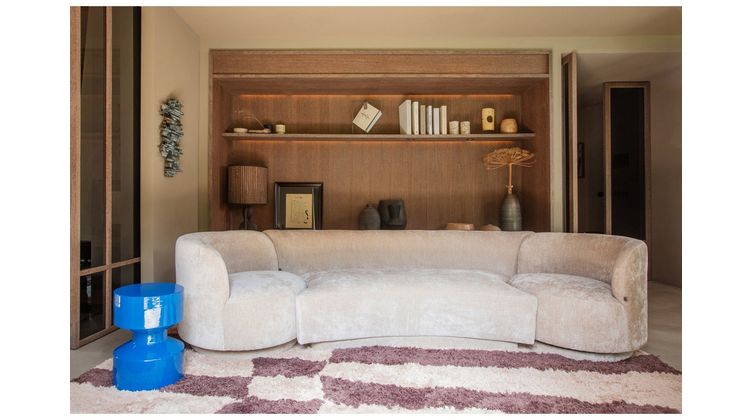 WOOOD Combi-Popular Fauteuil + Poef Elementenbank