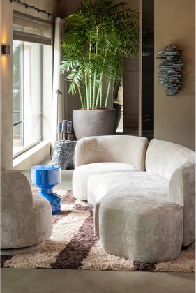 WOOOD Combi-Popular Fauteuil + Poef Elementenbank