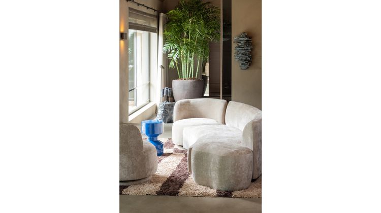 WOOOD Combi-Popular Fauteuil + Poef Elementenbank