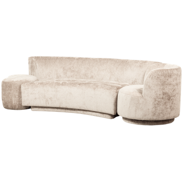 WOOOD Combi-Popular Fauteuil + Poef Elementenbank